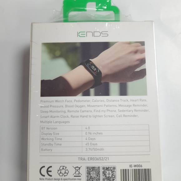 Smart sports watch fitness heartrate tracker black woman's - Picture 4 of 6